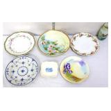 7 piece estate lot, inc floral plates