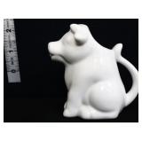 White figural sitting cow creamer