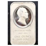1oz Richard Nixon silver bar