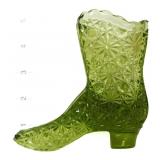 Fenton olive green daisy and button boot