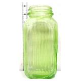 Vintage green depression canister jar