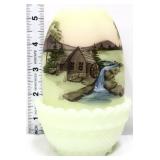 Fenton custard Old Mill fairy lamp