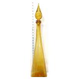 MCM 25.5in amber Empoli genie bottle w/ stopper