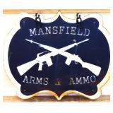 Metal dlb side 40x33.5 Mansfield Arms & Ammo sign