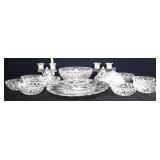 MIxed estate lot of clear glassware items
