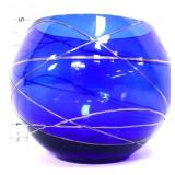 Cobalt 5in candle bowl