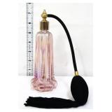 Fenton pink iridescent perfume bottle w atomizer