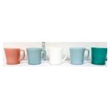 Lot of 5 vintage Fire King coffee mugs