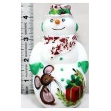 Fenton Worstell Christmas mouse snowman