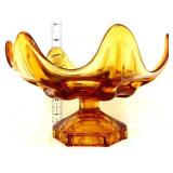 MCM Viking amber epic 6 petal compote