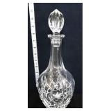 Clear King Edward crystal decanter w/ stopper