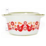 Vntg Pyrex friendship #473 dish with lid