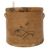 Vntg 2gal cobalt pickle crock