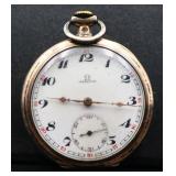 Vntg Omega 800 silver pocket watch
