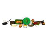 Mixed estate lot, inc adv tins & duck toy