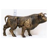 Cast iron 10in long bull figure