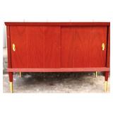 MCM sliding door record cabinet see photos
