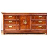 Vintage Thomasville Asian 6 drawer 2 door dresser
