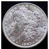 1887O Morgan silver dollar