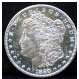 1880S Morgan silver dollar