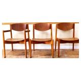 Lot of 3 MCM wood chairs see photos