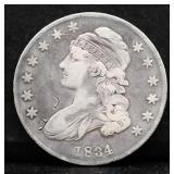 1834 bust half dollar