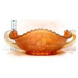 Vintage marigold carnival bonbon dish