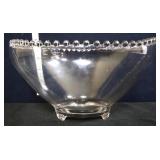 Vintage candlewick oval 3 toed bowl