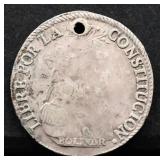 1830 Bolivian 4 soles silver coin