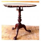 VIntage claw foot tilt top table