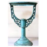 Vintage cast iron sphere stand for garden
