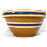 Vintage 10in stone stripe mixing bowl see photos