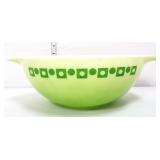 Vntg Pyrex green dot squares #444 promo bowl