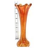 Vntg 8in marigold carnival vase