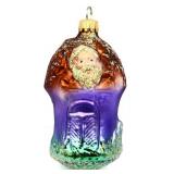 West German glass Santa face ornament