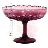 MCM Viking amethyst yesteryear pedestal candy dish