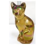 Fenton marigold carnival sitting cat figure