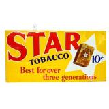 Vntg metal 23.5x12 Star Tobacco sign
