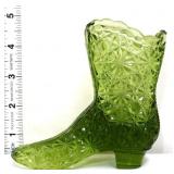 Fenton olive green daisy & button boot