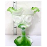 Kanawha green/white slag open compote
