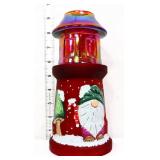 Fenton red lighthouse Christmas fairy lamp