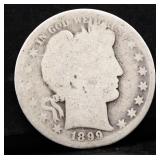 1899 barber half dollar