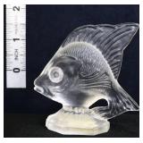 Fenton clear satin sunfish figure