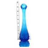 Fenton 9.5in blue hobnail base bud vase