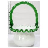 Fenton emerald crest basket