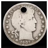 1907 barber half dollar