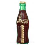 Vntg metal 5x16.5 Coca Cola bottle thermometer