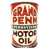 Vntg 1qt Grand Penn Motor Oil can