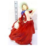 Royal Daulton Autumn Breezes lady figure in red