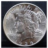 1934D peace dollar